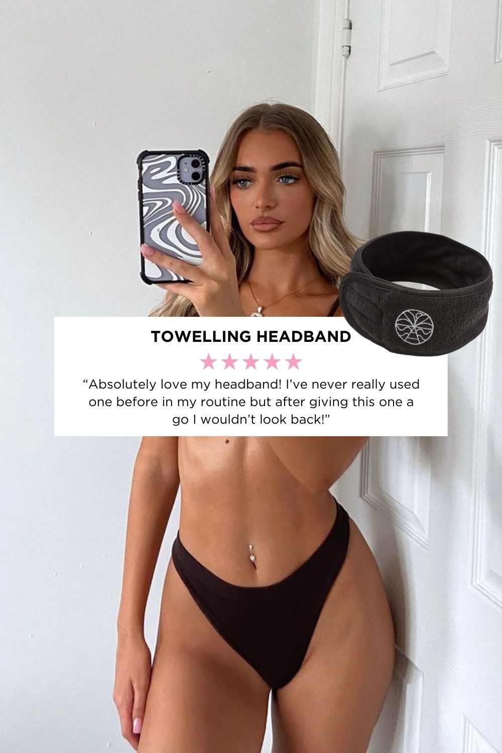 Towelling Headband - Crazy Angel